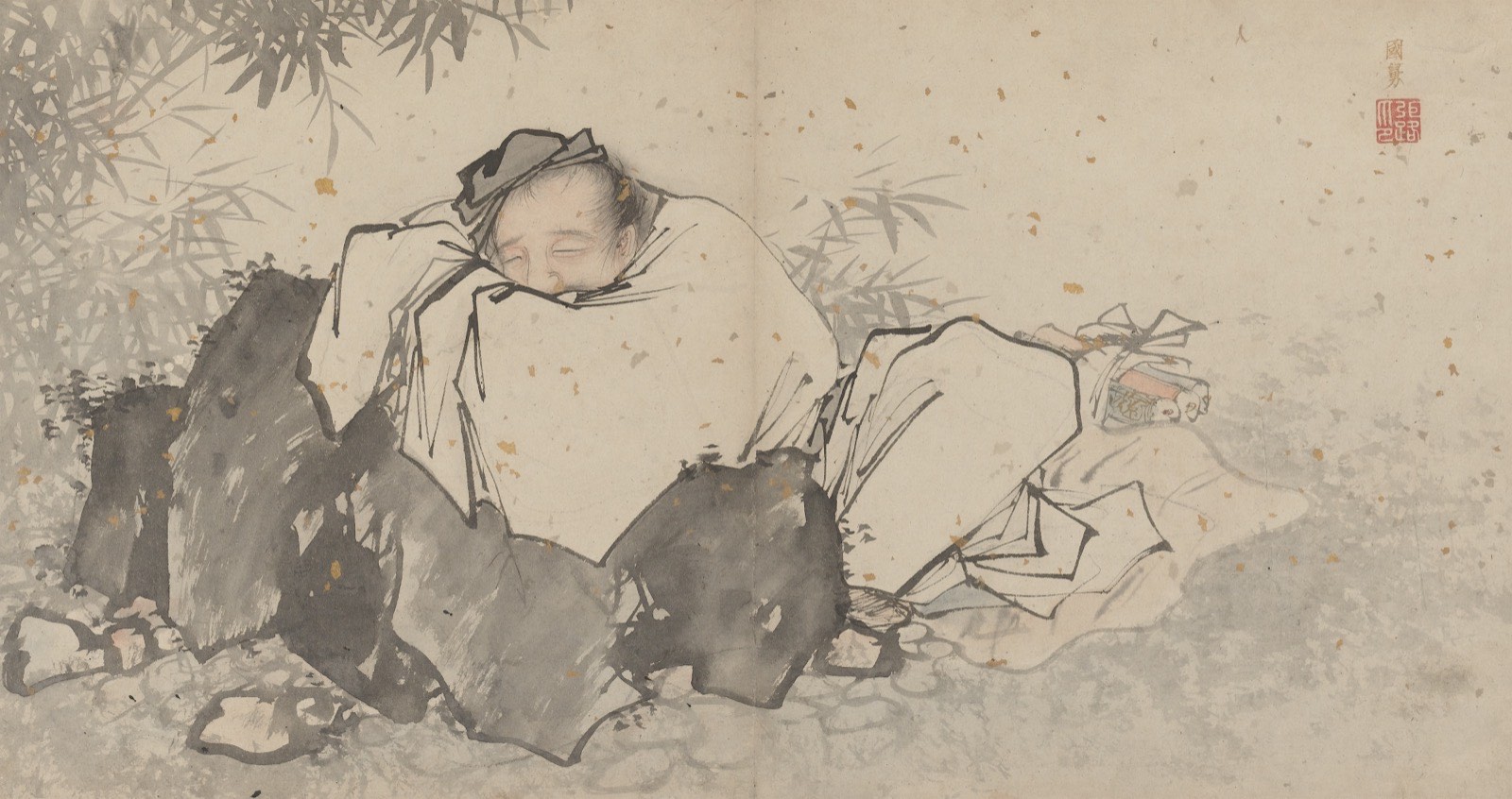 Cao Guojiu, from an album of 18 Daoist paintings