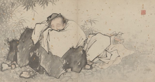 Cao Guojiu, from an album of 18 Daoist paintings